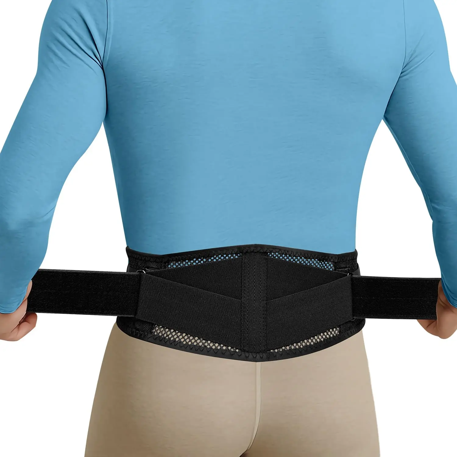 LibertyMove Slim & Lightweight Back Brace for Lower Back Pain Relief, Faja Lumbar Support Belt, Athletic Back Brace   for    Light Activities, Golf,   Riding, Gym Lifting, 4in Wide Dual-Compression Support for Women&Men, FathersDayGifts