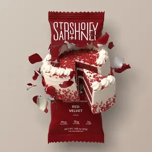 Stars + Honey | The Protein Bar – Red Velvet - All natural ingredients. Gluten Free, Dairy Free, Soy Free and no sugar alcohol sweeteners.