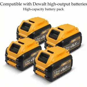 4-Pack 60V 12.0Ah Replacement Batteries, Compatible with Dewalt 20V/60V MAX Cordless Tools - High-Capacity Lithium-Ion Batteries for DCB609/DCB612/DCB606, Long-Lasting Power
