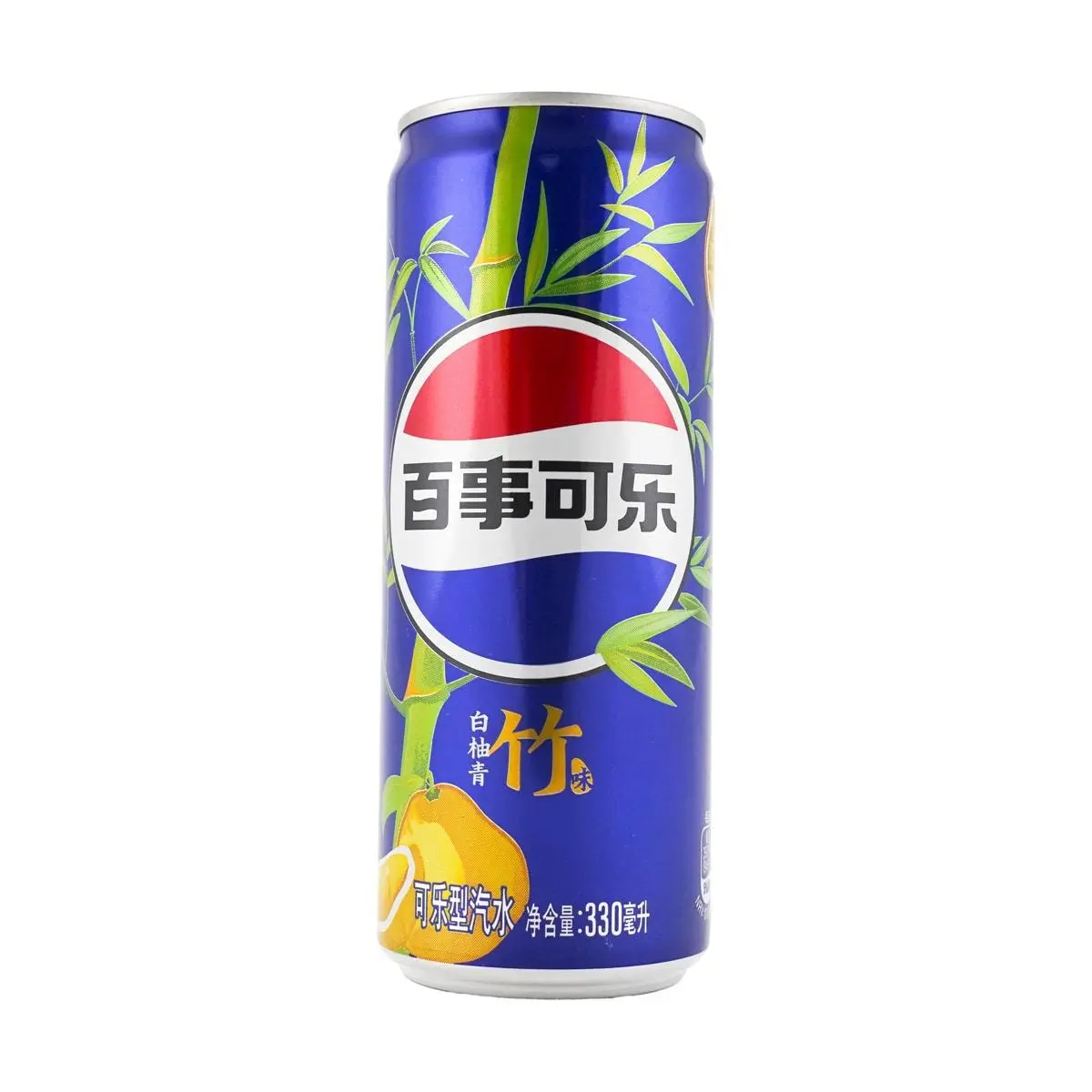 PEPSI Bai You Qing Zhu Flavor Sparkling Soda, White Pomelo Bamboo Drink, 330ml Cans, Mainland China Version