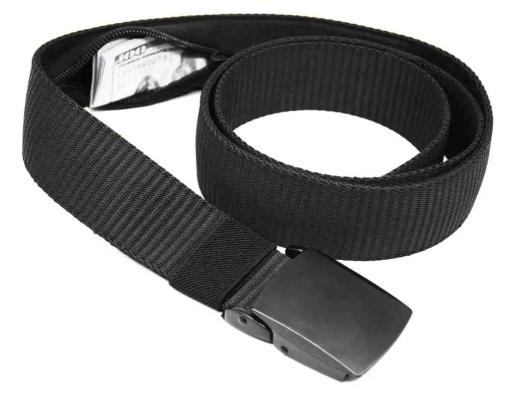 Men’s Nylon Tactical Military Anti-Theft Security Money Belt with Hidden Zipper Pocket, Zinc Alloy Buckle for Travel, Hiking