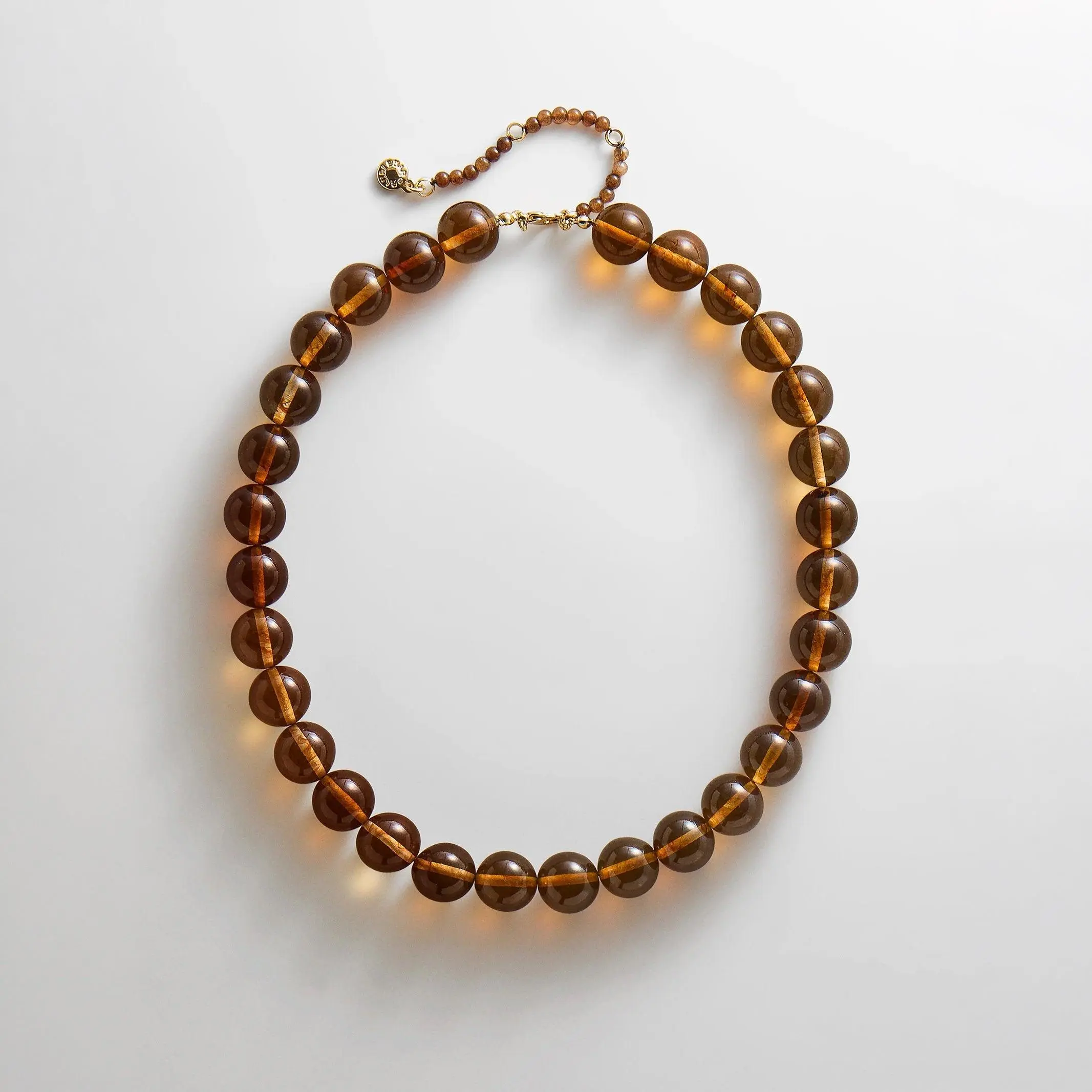 Mini Jane Beaded Tiger's Eye Natural Crystal Necklace - Fashion Accessory, Neck Jewelry, Crystal Necklaces & Pendants, Fashion Accessory Necklace