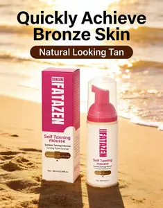 Fatazen Self-Tanning Mousse - Sun-Free Vanilla Bronzer with Natural Skin Tone, Gentle Lip Protection, Coconut Oil, Aluminum-Free Formula, Whole Body Deodorant Stick, Lavender Scent, Christmas Advent Basket Set for Outdoor Fun