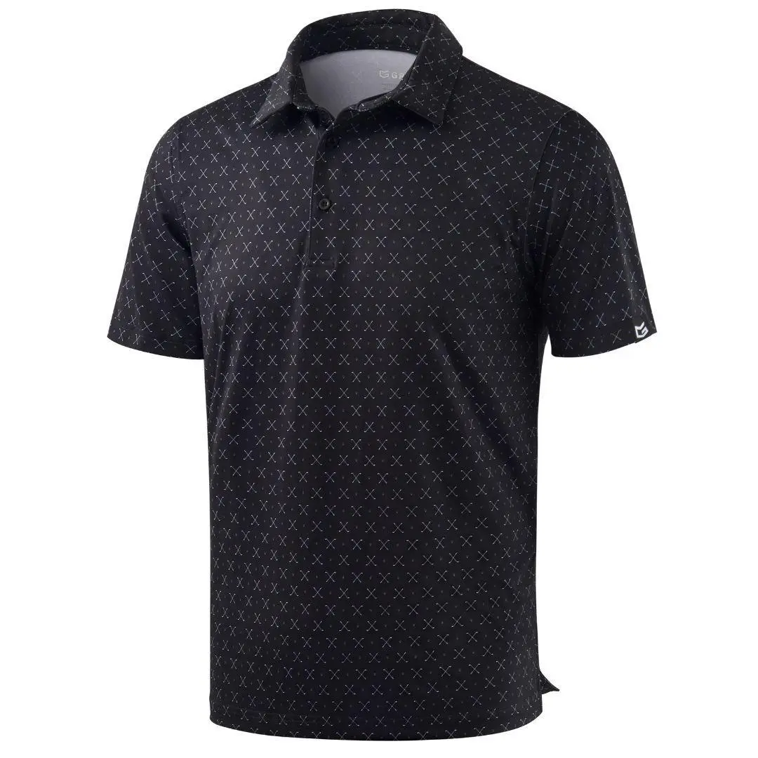 Men's Golf Shirt Short Sleeve Dry Fit Polo Moisture Wicking Print Collared Golf Shirts for Men Casual Lightweight SummerVibes #TikTokShopStockUp