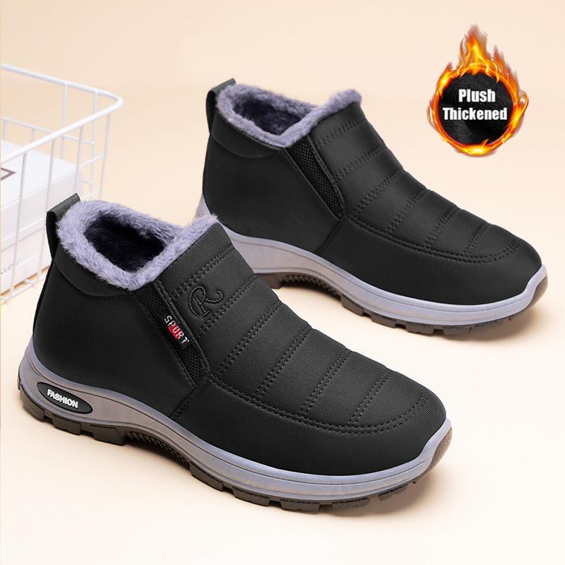 Women’s Warm Faux Fur Boots, Winter Outdoor Comfortable House Shoes, Non-Slip Casual Short Boots, Outdoor Booties Comfortable Shoes for Women, Winter Boots for Women, Classic Warm Boots, Waterproof Snow Boots Unisex Anti-Slip Height-Increasing