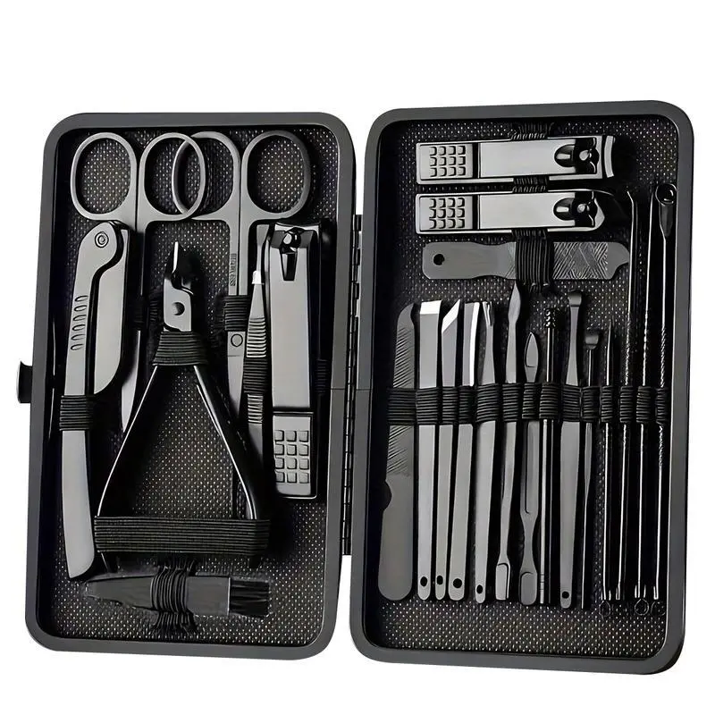 #TikTokShopBackToSchool Premium 8/15/24-Piece Nail Clipper & Grooming Kit – Complete Professional Manicure & Pedicure Set Travel Case – All-in-One Nail Care Tools for Men, Husband, Boyfriend, Parents – Perfect Gift for Him or Loved Ones