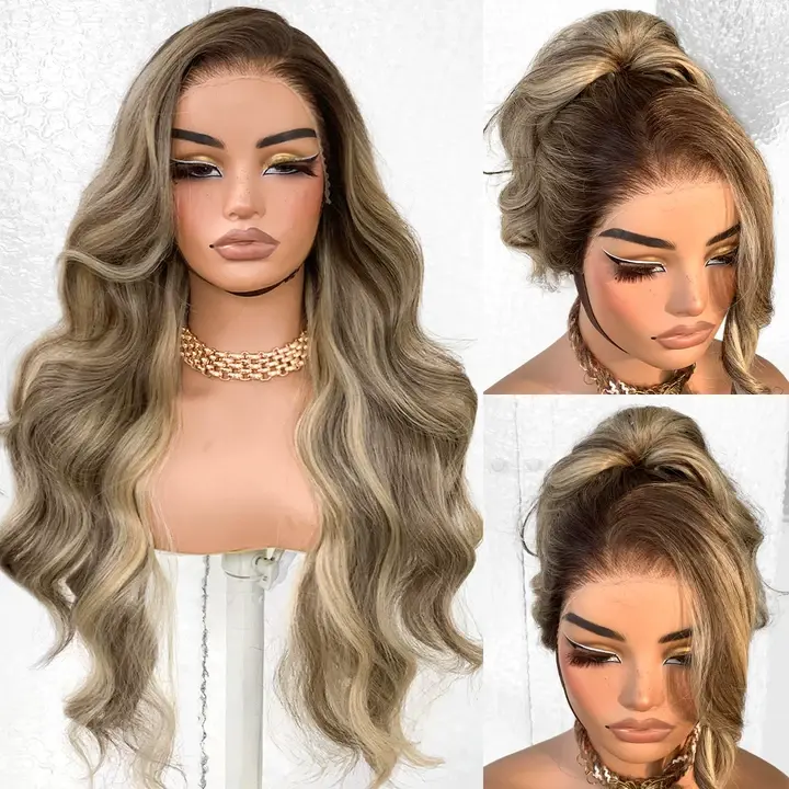 LOVSOUL 13x6 HD Glueless Lace Frontal Wigs Pre-Plucked, Wear  display picture 1