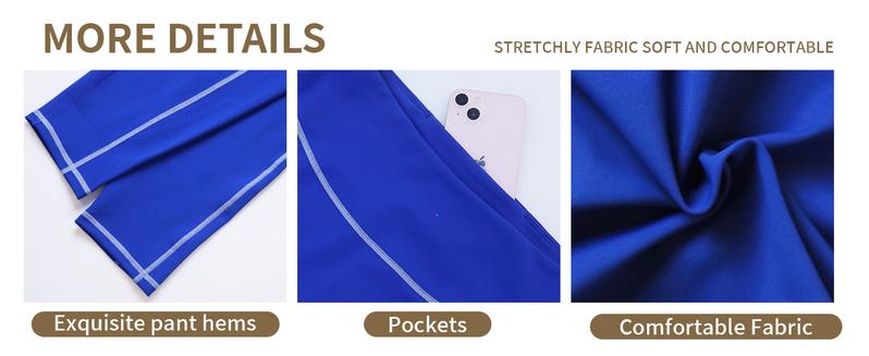 Mundoven Women's casual High Waisted Leggings Contrast Binding Letter Patched Workout Running Yoga Pants，Swim Pants with Pockets Long Swim Leggings High Waisted Swimming Pants