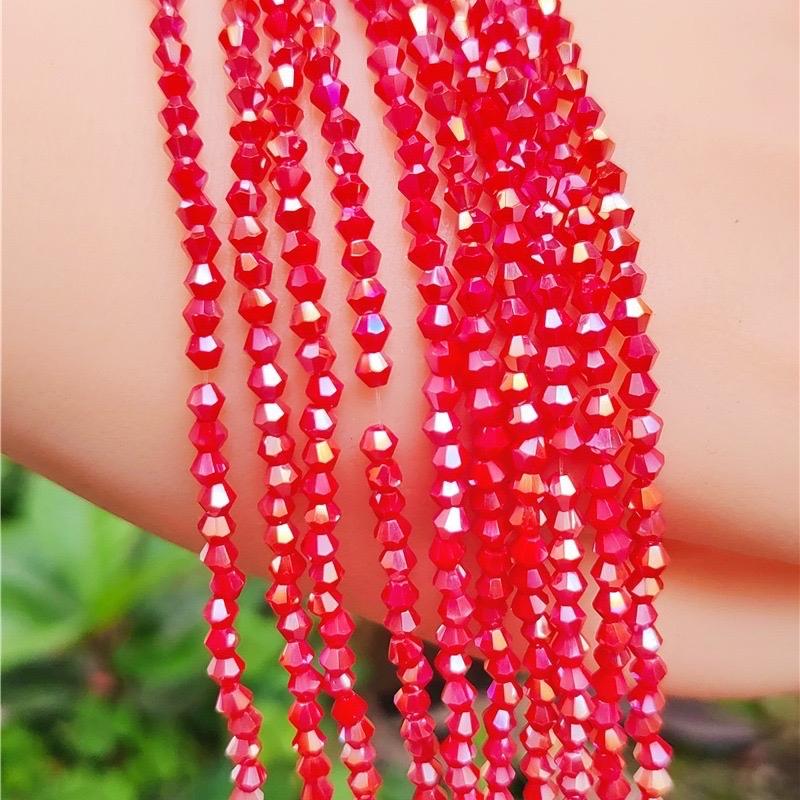 【C004】4mm Crystal glass bicone beads Pointed Beads Diamond faceted Beads DIY Jewelry Bracelet Accessories Loose Beads Beading Making