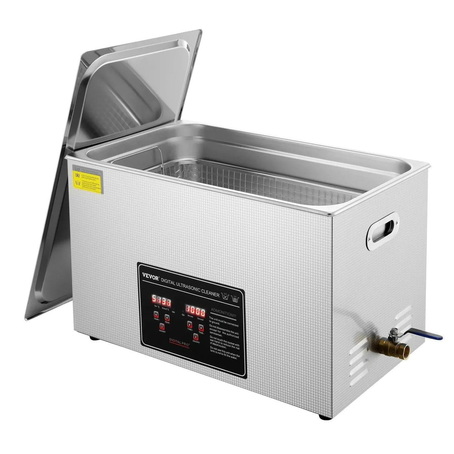 【Backtoschool】VEVOR Upgraded Ultrasonic Cleaner High Power (650W Heater,600W Ultrasonic), Professional Digital Lab Sonic Ultrasonic Parts Cleaner with Heater & Timer for Garage/Laboratory/Dental