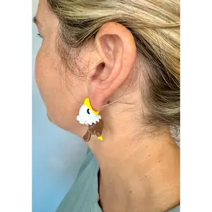 Bald Eagle Chomper Earrings