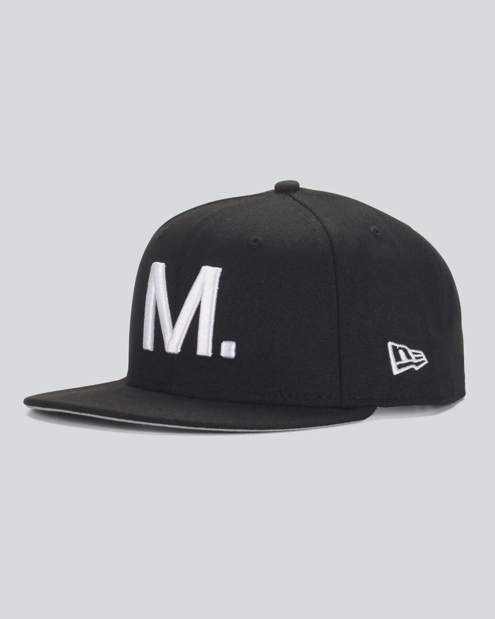 M. Hat - Embroidered Snapback Hat Black Snapback Hats