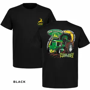 John Deere Tractor Shirt, Deere Commander Farming T-Shirt, Farm Tractor Graphic Tee Grunge Graphic Album T-Shirt subtle anime clothing world tshirts book merch