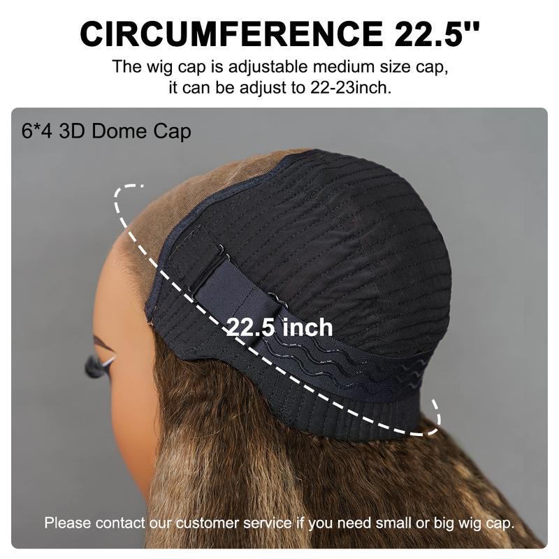 BGMgirl Highlight Brown Kinky Straight 6*4 Wear Go Glueless Pre Plucked Pre Cut Lace Closure Colored Wig Human Hair Wig eve valentines day gift