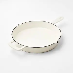 12" Enamel Skillet Cream - Figmint