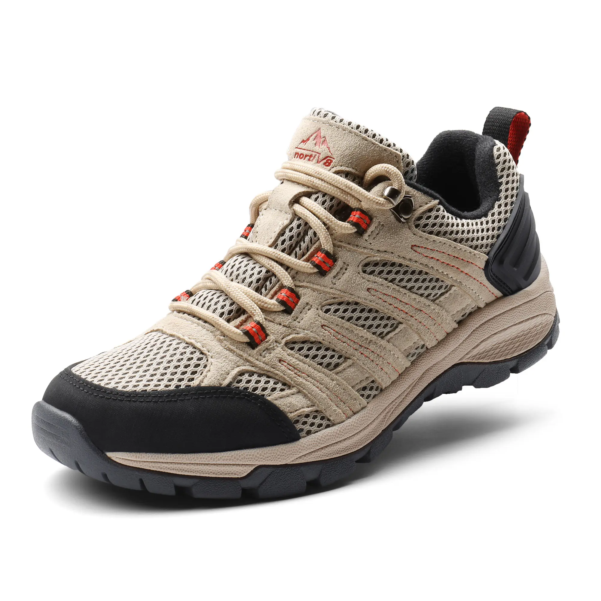 NORTIV 8 Wander Women's Durable Hiking Footwear - 10.7oz, Breathable, Lightweight Hiking Sneakers for Outdoor Travel, Camping & Walking, Flexible Women's Outdoor Shoes, Rubber, Eva Foam, Multi-Traction, Leather-Mesh