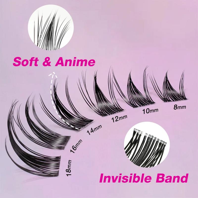 veyesbeauty Manga Lashes Invisible Dramatic Volume Cluster Lashes Individual Lash Extensions Layered Fluffy Eyelashes Lash DIY Makeup- Salon Daily veyesbeauty Manga Lashes Invisible Dramatic Volume Cluster Lashes Individual Lash Extensions Layered Fluffy Eyelashes Lash DIY Makeup- Salon Daily