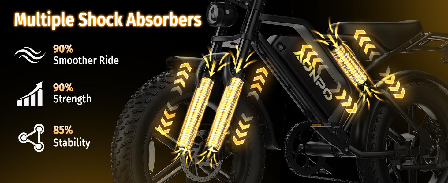 AONPO Retro Fat Tire Ebike for Adults & Youth - 3000W (150W & Above) Motor, 40MPH Top Speed, 100mi Range, 52V 20AH Battery, Dual Suspension, 3 Adjustable Modes, Steel Frame, 20×4" Anti-Slip Tires, Daily Commuter & Off-Road Ebike, 1-Year Frame Warranty