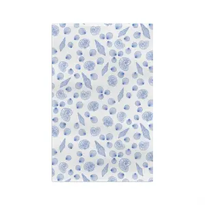 Slightly Subtle Seashell Pattern Microfiber Tea Towel | Coastal Kitchen Print