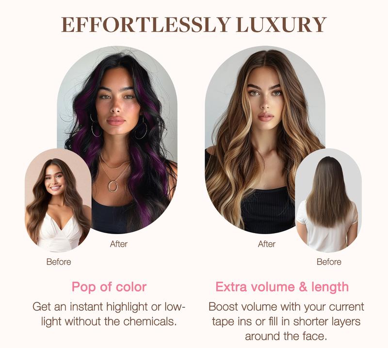 GOOGOO Hair 10pcs Tape in Human Hair Extensions 25g to 30g Natural Straight