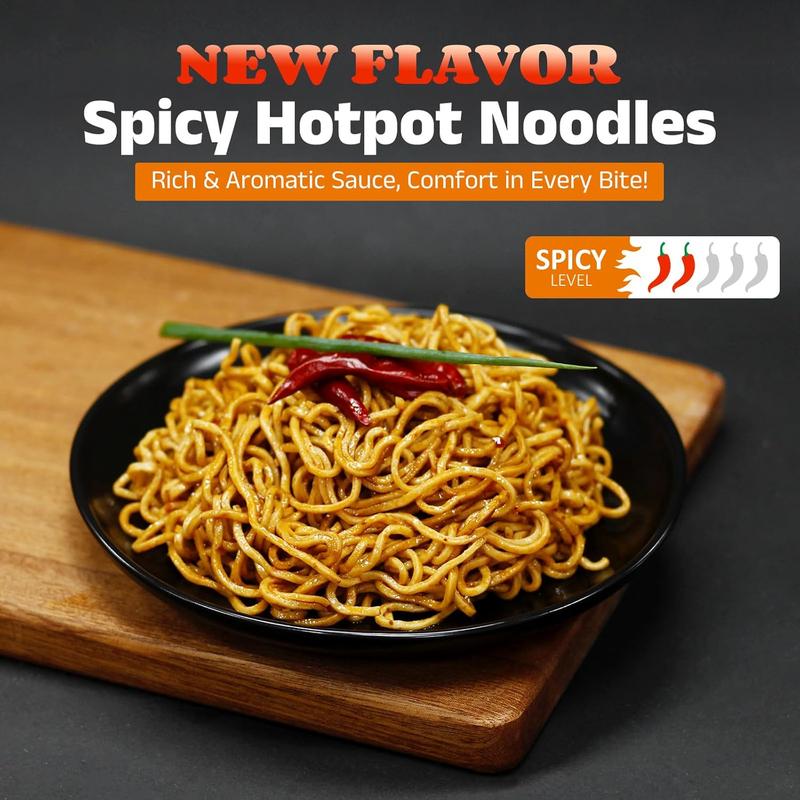 HealSpot High Protein Instant Ramen, 30g Plant Based Protein, Low Fat, Low Carb, Non GMO, Keto Friendly, Plant Based Dry Mixed Ramen, 6 Packs of Hot Pot Flavor