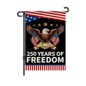 America 250th Anniversary Garden Flag, USA 250 Years of Freedom Patriotic Yard Flag, 1776–2026 Independence Eagle Design Double Sided Outdoor Flag