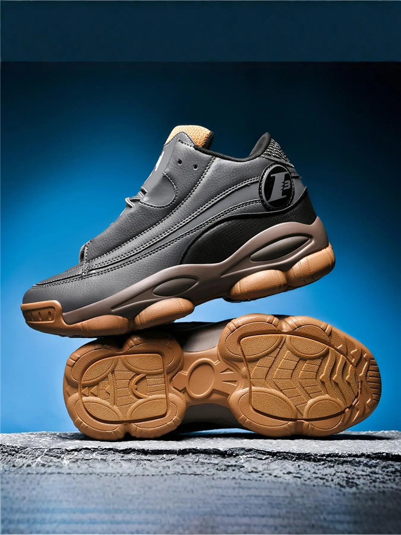 Men's Mid-High Top Athletic Stylish Basketball Shoes Hoop Shoe Running Sneakers, Comfortable Lightweight Fashionable Sports Shoes, Durable Indoor Outdoor Basketball Trainers