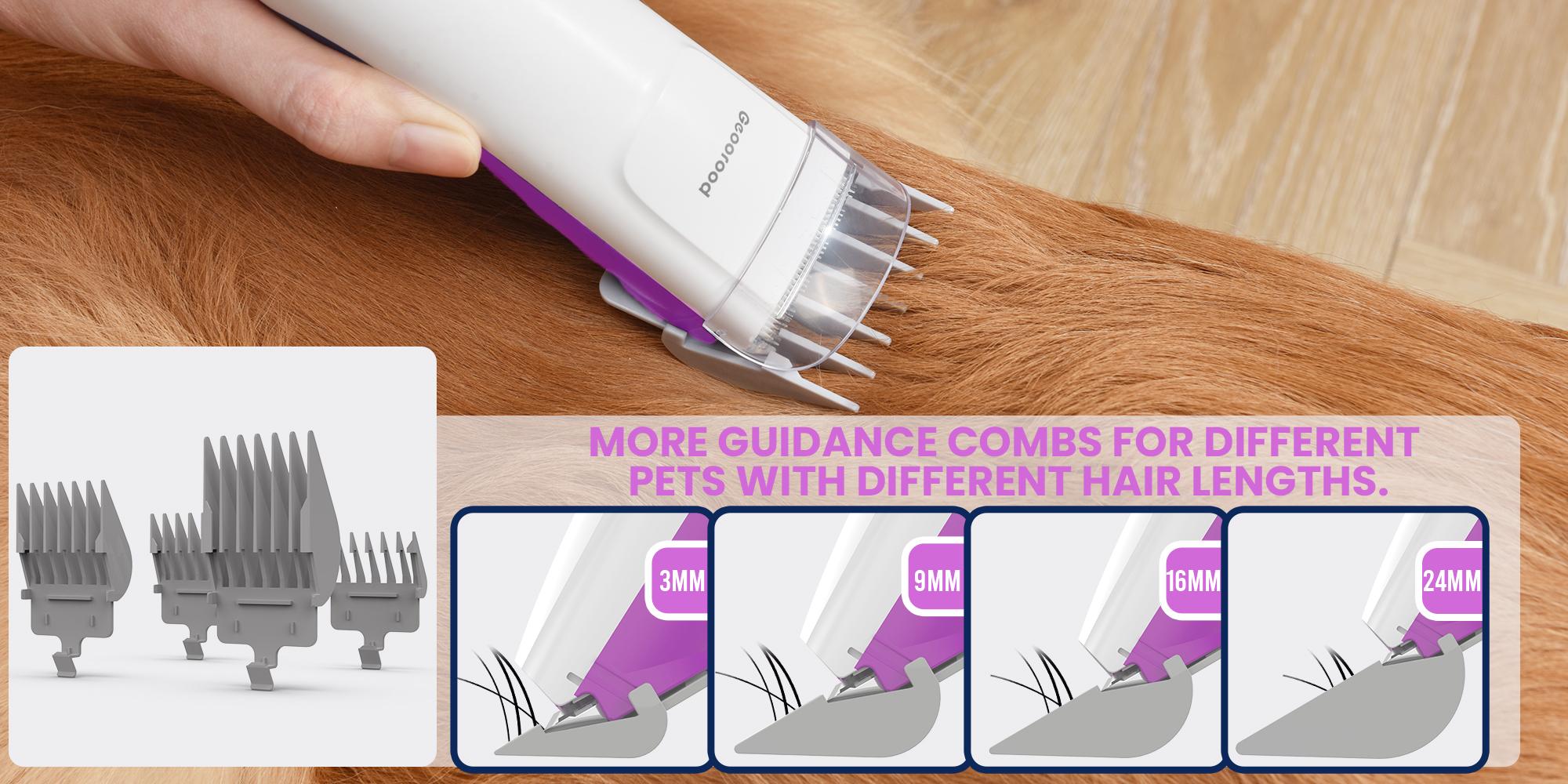 【Geoorood】 Geoorood Dog Grooming All-in-One Kit with Vacuum Brush 2.5L Large Pog, Stainless Steel Blades Lightweight Design 13KPa Suction Force Portable Cleaning Set #February Stock Up