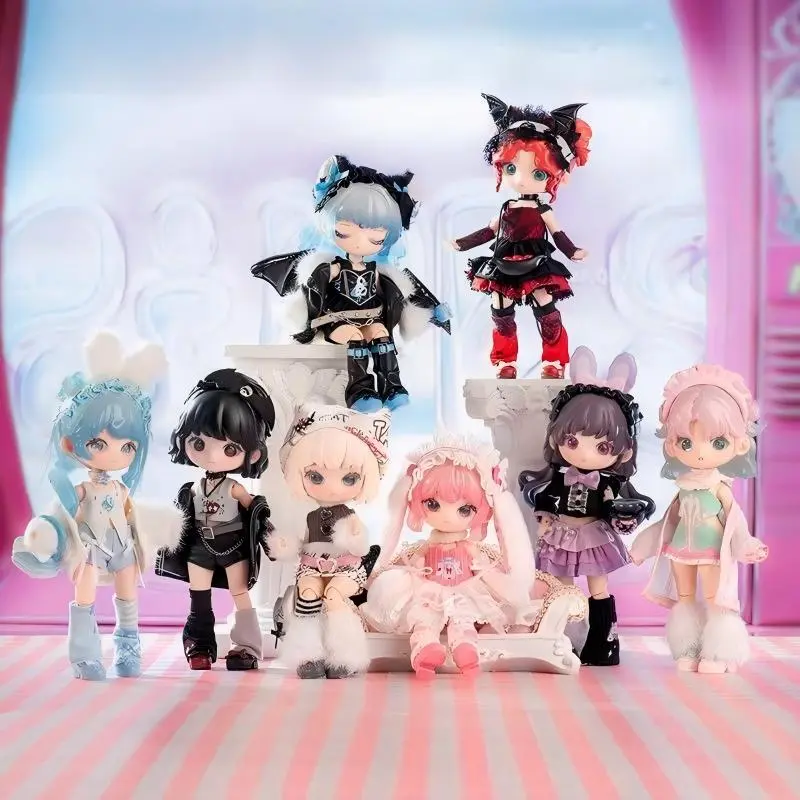 LIRORO Binary Sweetheart 1/12 BJD Doll, Multi-Jointed Collectible Cyber Cool Figure, Movable Model Figure, Cute Figurines for Photography, Anime Blind Bag Doll Toy