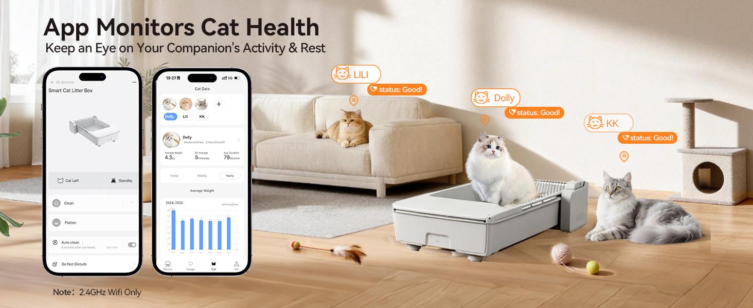 Meowant SC03 Self Cleaning Litter Box, Automatic Litter Box with App Control, Open Top Cat Litterbox for Multiple Cats, Works with Clumping Litter, Anti Pinch Safety Feature, Dual Rake, Odor Control Meowant SC03 Self Cleaning Litter Box, Automatic Litter Box with App Control, Open Top Cat Litterbox for Multiple Cats, Works with Clumping Litter, Anti Pinch Safety Feature, Dual Rake, Odor Control