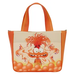 Loungefly Disney Pixar Inside Out 2 Anxiety Glow Tote Crossbody Bag with Coin Bag