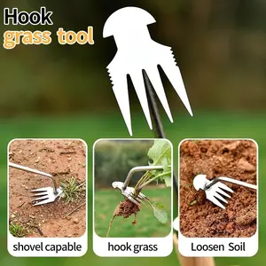 Weed Puller Tool,Weeding Artifact Uprooting Weeding Tool Dual Purpose Manual Hand Weeders Tool for Gardening Vegetable Backyard Farm Planting(Wooden Handle)