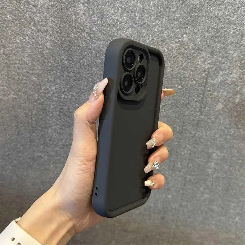 For iPhone 16 For iPhone 14 Case For iPhone 15 Exact-Cut Solid-Color Rounded For iPhone 14 Pro Max Soft Feel For iPhone 13 Pro Airbag HNY78PLFEF