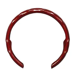 Laser Carbon Fiber Steering Wheel Cover, Glossy Finish, Non-Slip, Safe, Eco-Friendly, Comfortable, Universal Fit, Cool and Refreshing