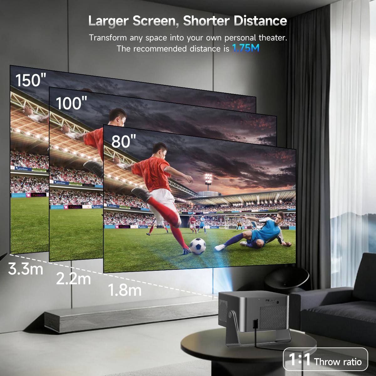 Magcubic 900ANSI HY350GT Projector TV Stick Built-in Dolby Audio(Dongle support) Auto Focus 4K Support 15W speaker HDR10+ BT5.1 Dual Band WiFi Native 1080P Portable Smart Homecinema