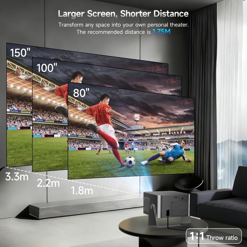 [US warehouse] Magcubic HY350GT Projector with 900ANSI 4K Support Dolby Audio(Dongle support) Auto Focus Built-in 15W speaker HDR10+ BT5.1 Dual Band WiFi Native 1080P Portable Smart Home Cinema