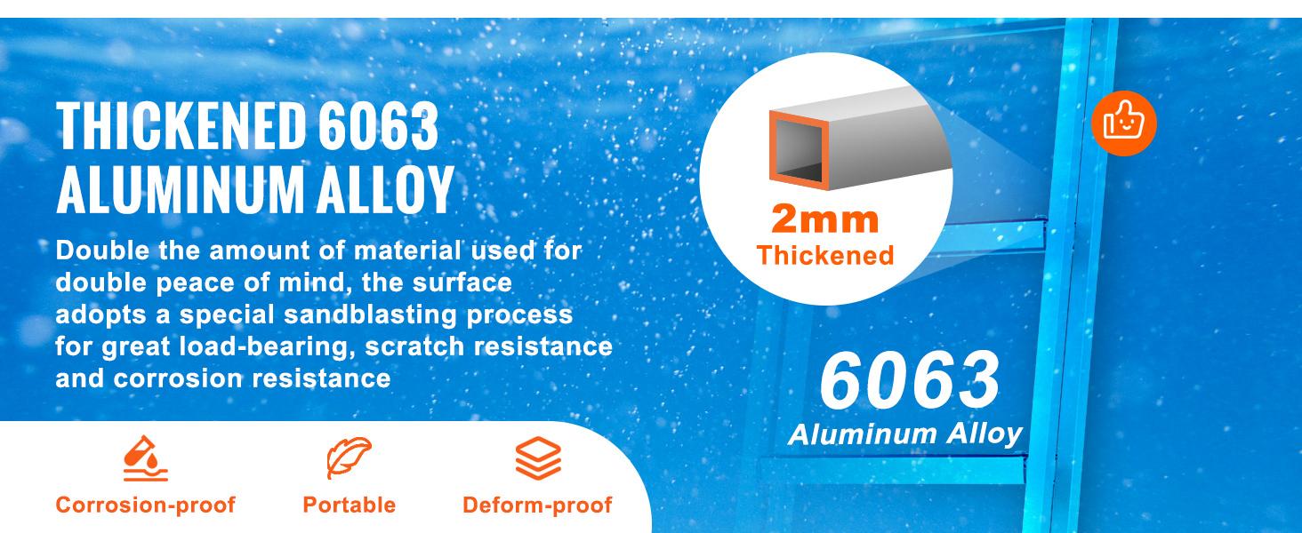 VEVOR Dock Ladder, TikTokShopBlackFriday, Removable 3/4/5 Steps, 350/500 lbs Load Capacity, Aluminum Alloy Pontoon Boat Ladder with 4'' Wide Step & Nonslip Rubber Mat, Easy to Install for Ship/Lake/Pool/Marine Boarding