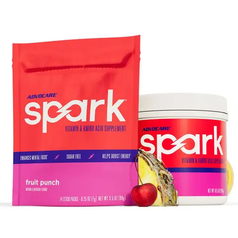 AdvoCare Spark® Energy Drink Mix – 20 Vitamins & Amino Acids for Functional Energy, Focus & Mental Clarity* – Sugar-Free – Best Sellers bundle, Fruit Punch