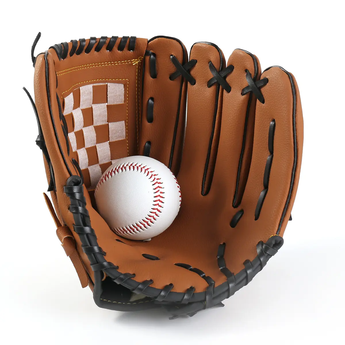 Adult Baseball Glove Set Softball Mitt for Training Pitcher'sGlove School Practice Equipment Durable ComfortableDesign Soft Baseballs Baseballequipment
