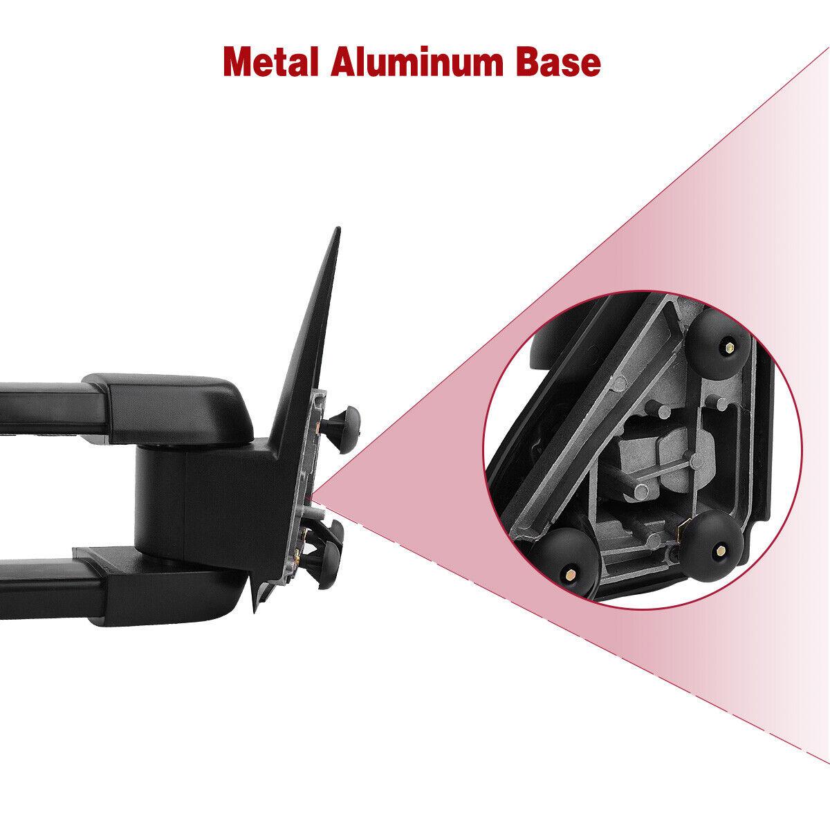 YITAMOTOR Towing Mirrors Compatible with Chevy Silverado Tahoe Suburban Avalanche GMC Sierra Yukon Cadillac Escalade 2003-2006 Power Heated LED Signal Lamp Clearance Light Black Pair Mirrors