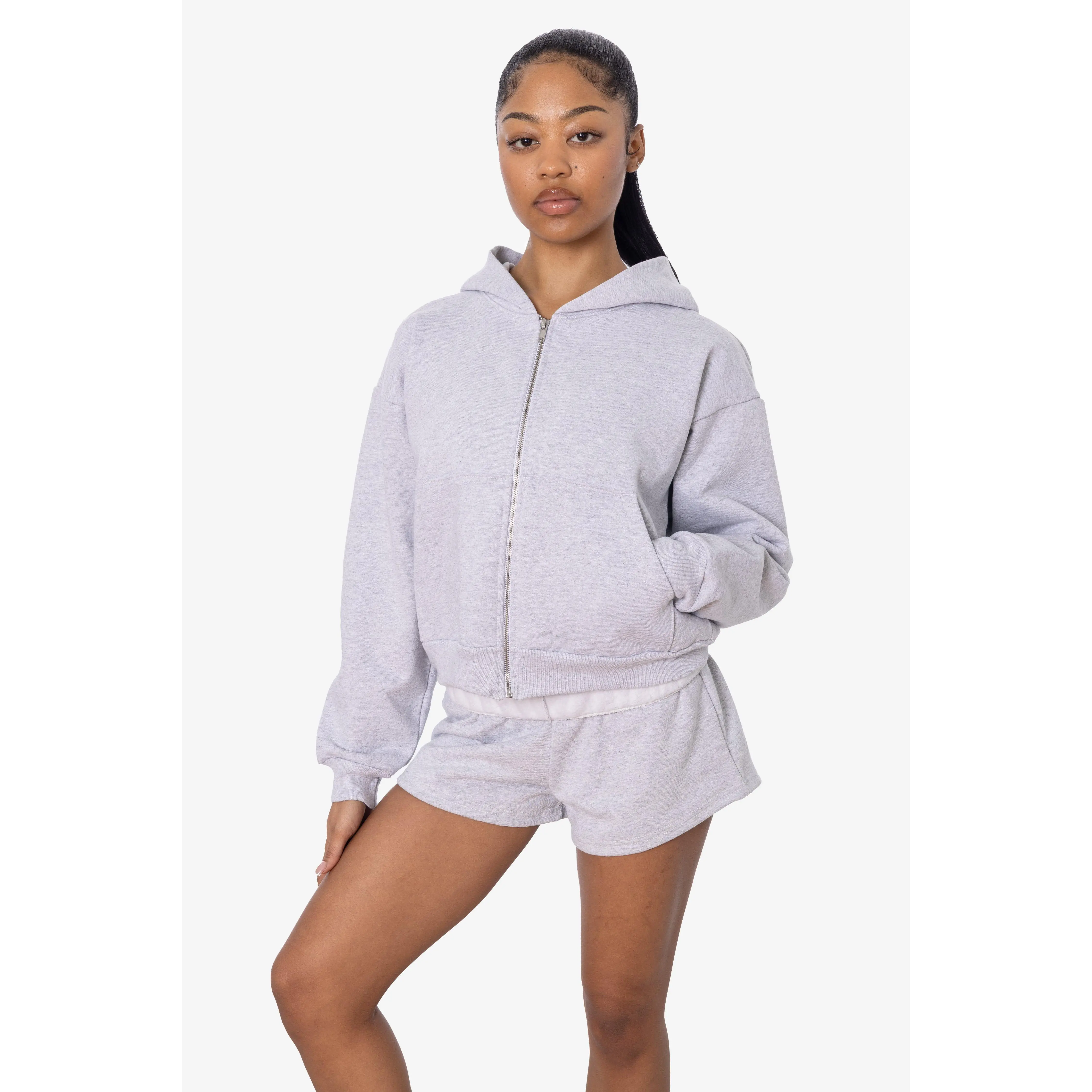 Her lip to スウェット HF16 - Heavy Fleece Cropped Zip-Up Hoodie (Piece Dye) - TikTok Shop