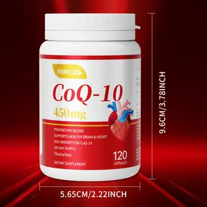 Heaisrlate Coenzyme Q10, Supplement For Health Support，Rich in vitamin E，Better absorption，Each tablet contains 450mg，Support Brain &Vascular Health Vitamins And Supplements Excellent Christmas gifts！