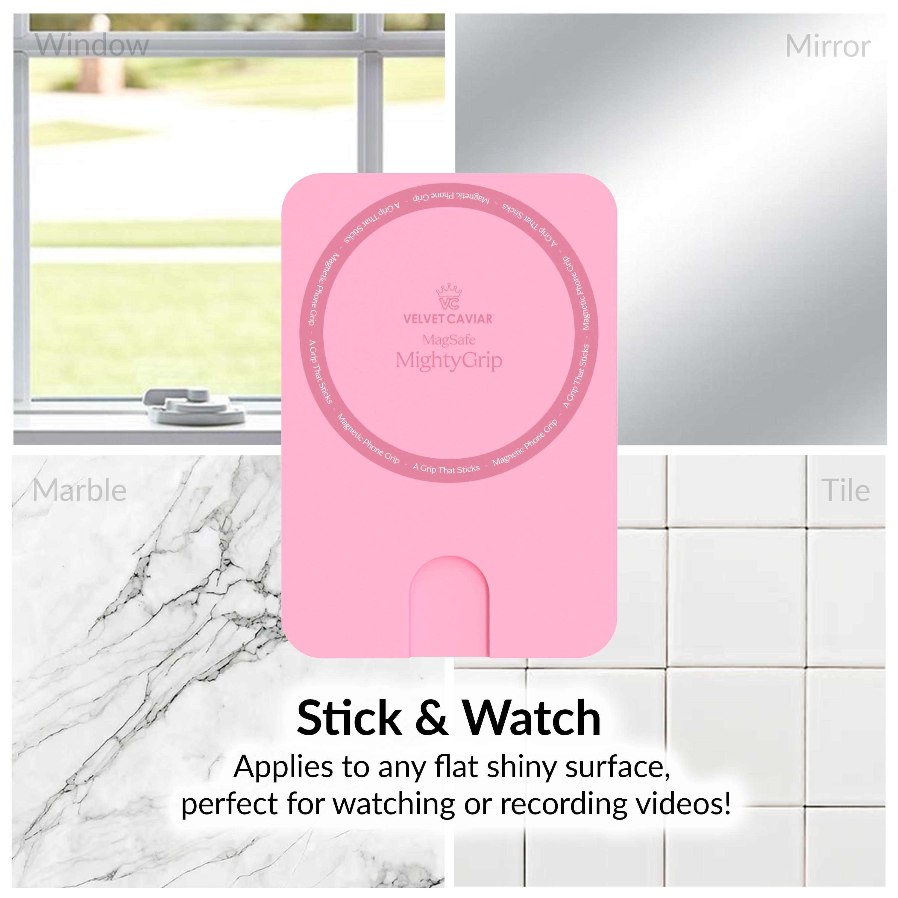 Velvet Caviar Pink MightyGrip MagSafe Mount - Suction Cup Phone Case Mount Compatible with MagSafe Devices Only - Magnetic Silicone Sticky Phone Grip