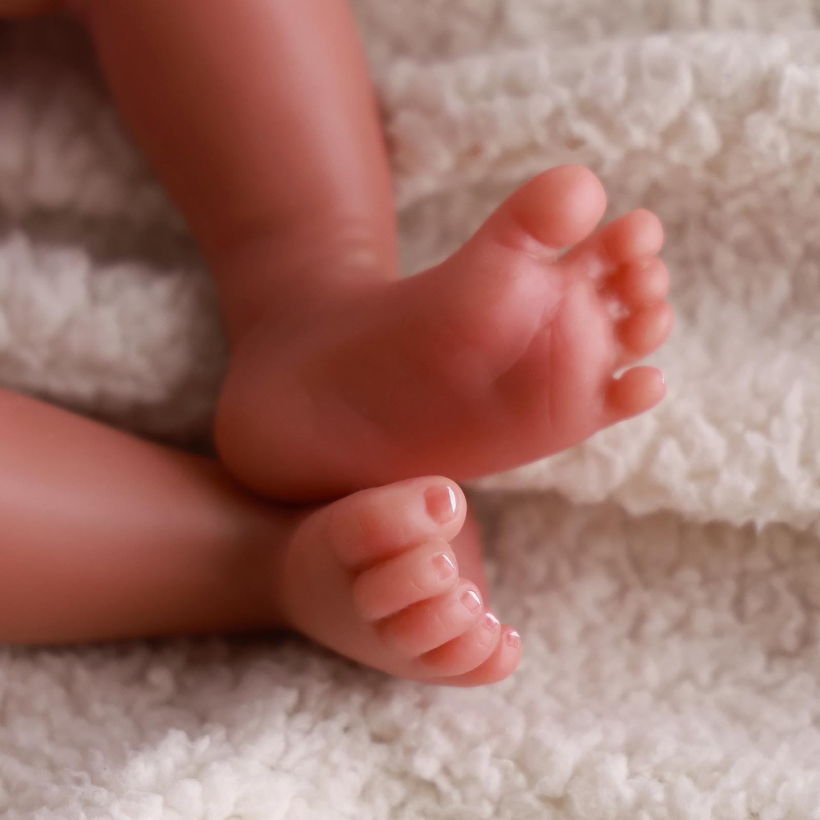 BABESIDE Lifelike Realistic Silicone skin tone Baby Doll Girl 12/16 Inch Reborn Doll with Painted Hair Perfect Companion for Children Parents & Collectors