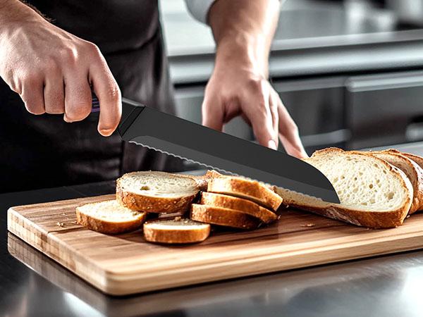 ASETY 15PCS Cyberpunk Knife Set from Future Kitchen Knife Set with Built-in Knife Sharpener Block, Stainless Steel Knife Block Set, Dishwasher Safe Mordern Knife Set, Elegant Box for gift Lightweight Sturdy