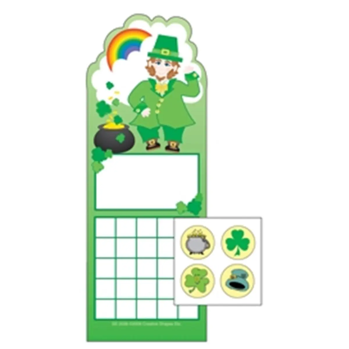 Creative Shapes Etc SE-4062 3 x 9 in. Incentive Sticker Set, Leprechaun - 6 Sheets per Pack & 288 Count