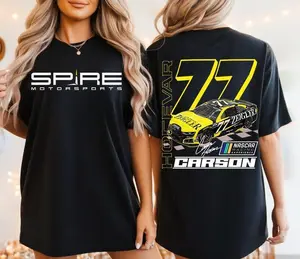Vintage Carson Hocevar #77 Racing Tee 🏎️ 90s Style NASCAR Graphic T-Shirt & Sweater - Unisex Motorsport Apparel