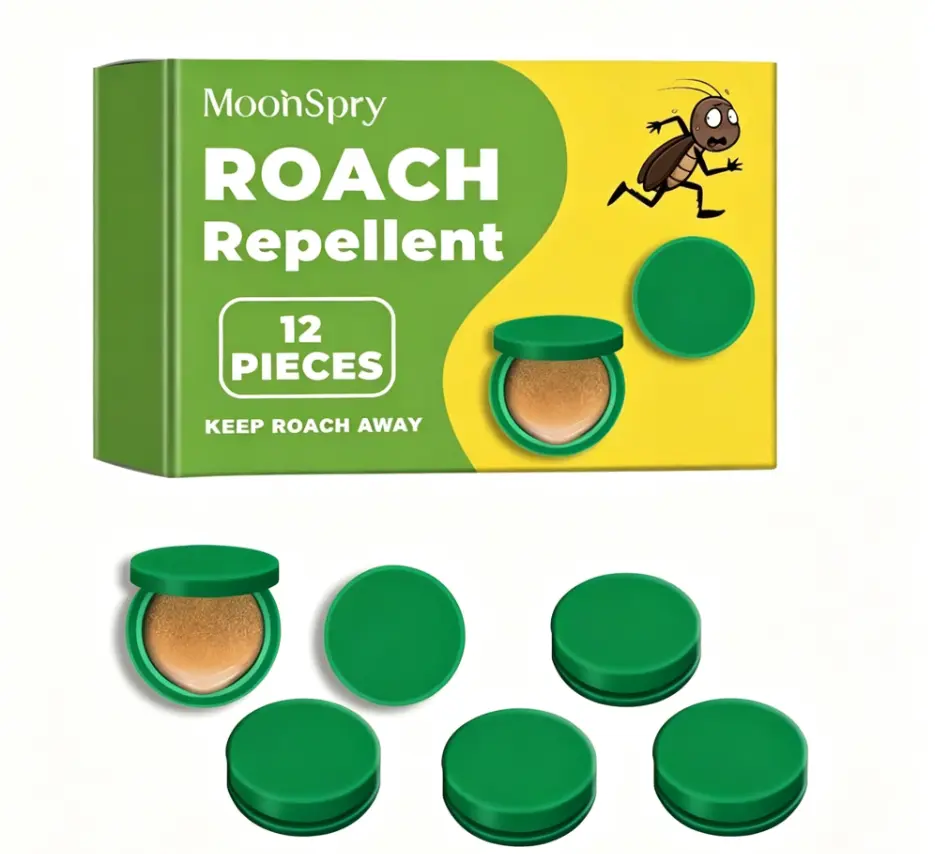 MoonSpry Pest Control Kit - Powerful Cockroach Gel Bait, Roach Repellent, Rodent Repellent Pouches, Multi-Surface Microfiber Floor Mop for Indoor Domestic Use (Dormitories, Kitchens) & Outdoor Infestation Control