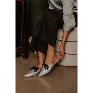 The Vera Faux Leather Metallic Flats