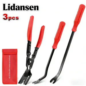 3 Pcs Auto Clip Pliers Set & Fastener Remover Car Trim Rivet Removal Pry Tool Repair Kit with Storage Bag for Automotive Door Panel